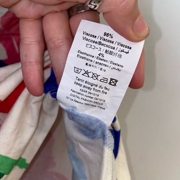 Envie De France Maternity Top FRANCINE in Rainbow Size US 8/10 Medium, MSRP $191 - Picture 9 of 16